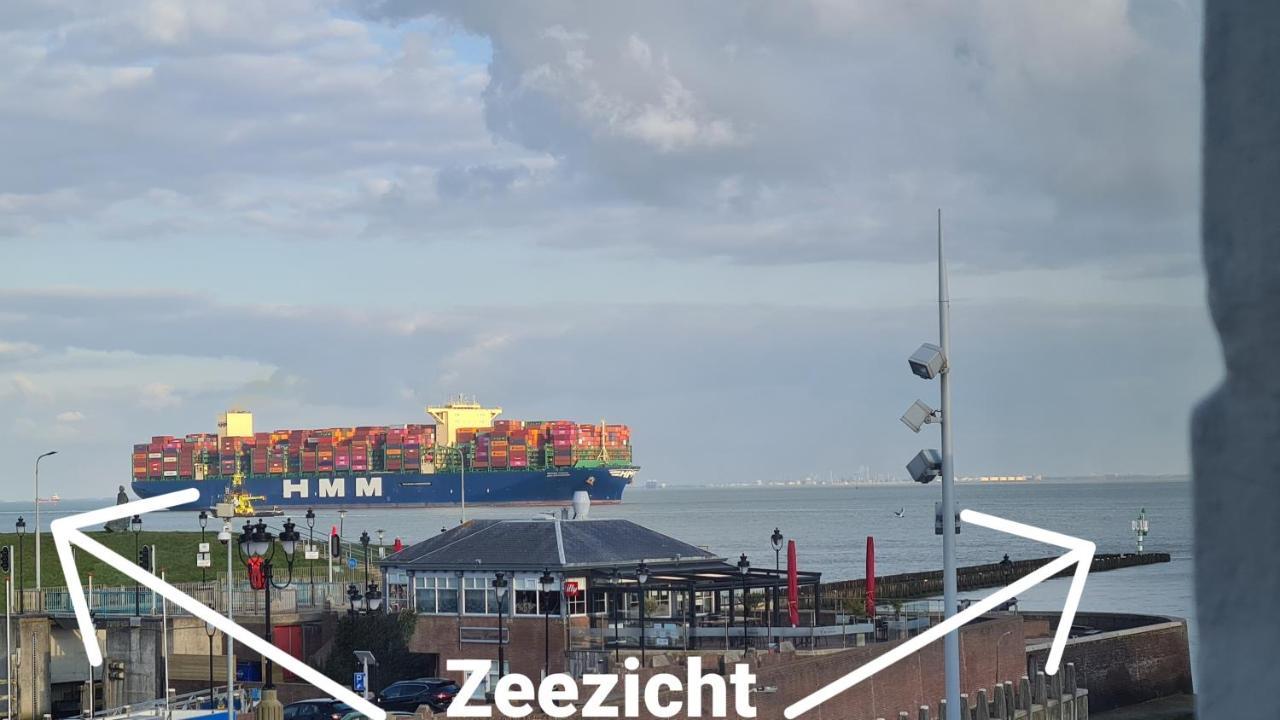 Rijksmonument Havenzicht, Met Zeezicht, Ligging Direct Aan Zee En Centrum Vlissingen Esterno foto